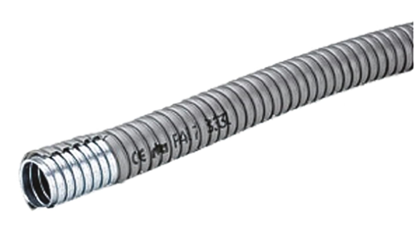 Legrand Flexible Conduit, 27mm Nominal Diameter, Galvanised Steel, Grey