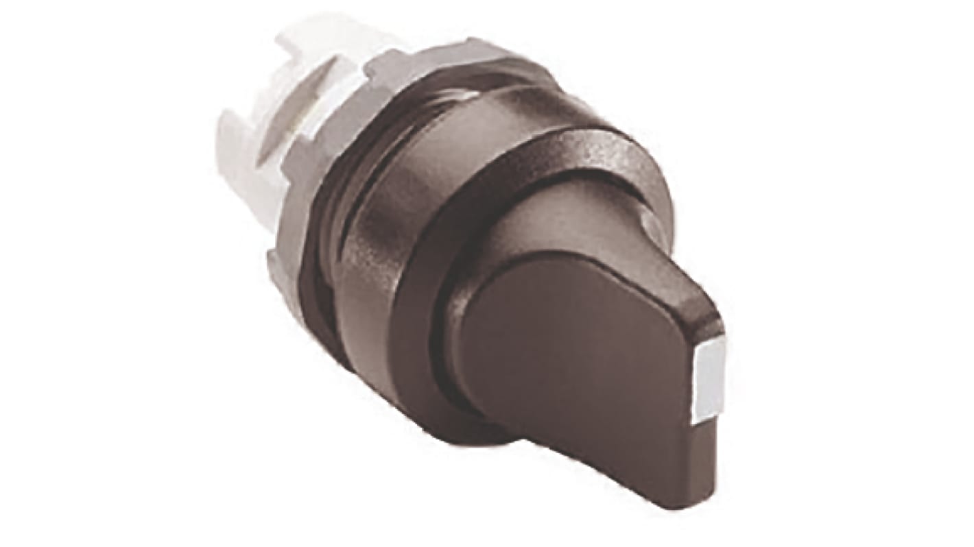 ABB 3档转换开关头, 黑色短柄, Φ22mm开孔, 弹簧复位到中心, IP66, ABB Modular系列