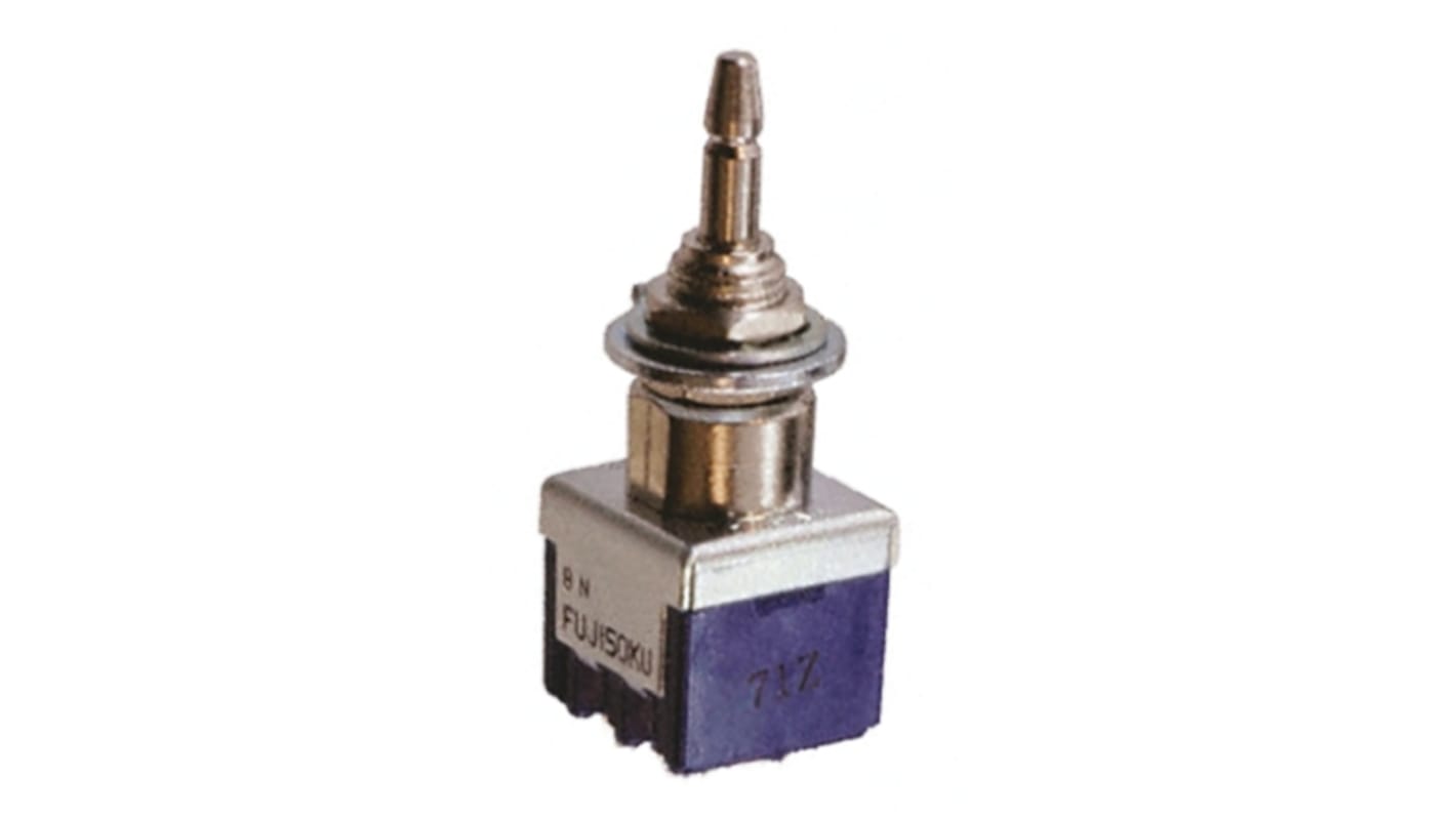 Nidec Components Push Button Switch, Momentary, PCB, 6.4 (w/o locking ring)mm Cutout, DPDT