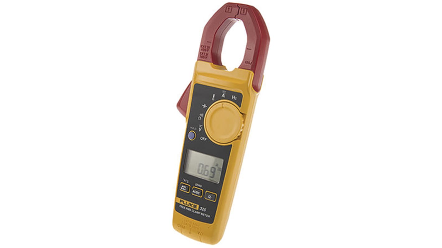 Fluke 325 Clamp Meter, 400A dc, Max Current 400A ac CAT III 600V With RS Calibration