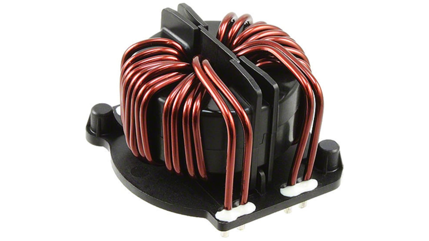 Schaffner 250 μH -30 → +50% Current Compensated Choke, Max SRF:400Hz, 50A Idc, 0.9mΩ Rdc 600,1000 V ac V dc, RB