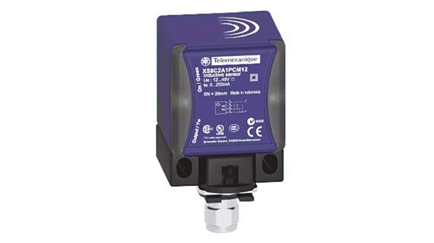 Rs-Online Sensore di prossimità a parallelepipedo Telemecanique Sensors rilevamento 40 mm 12 → 48 V cc