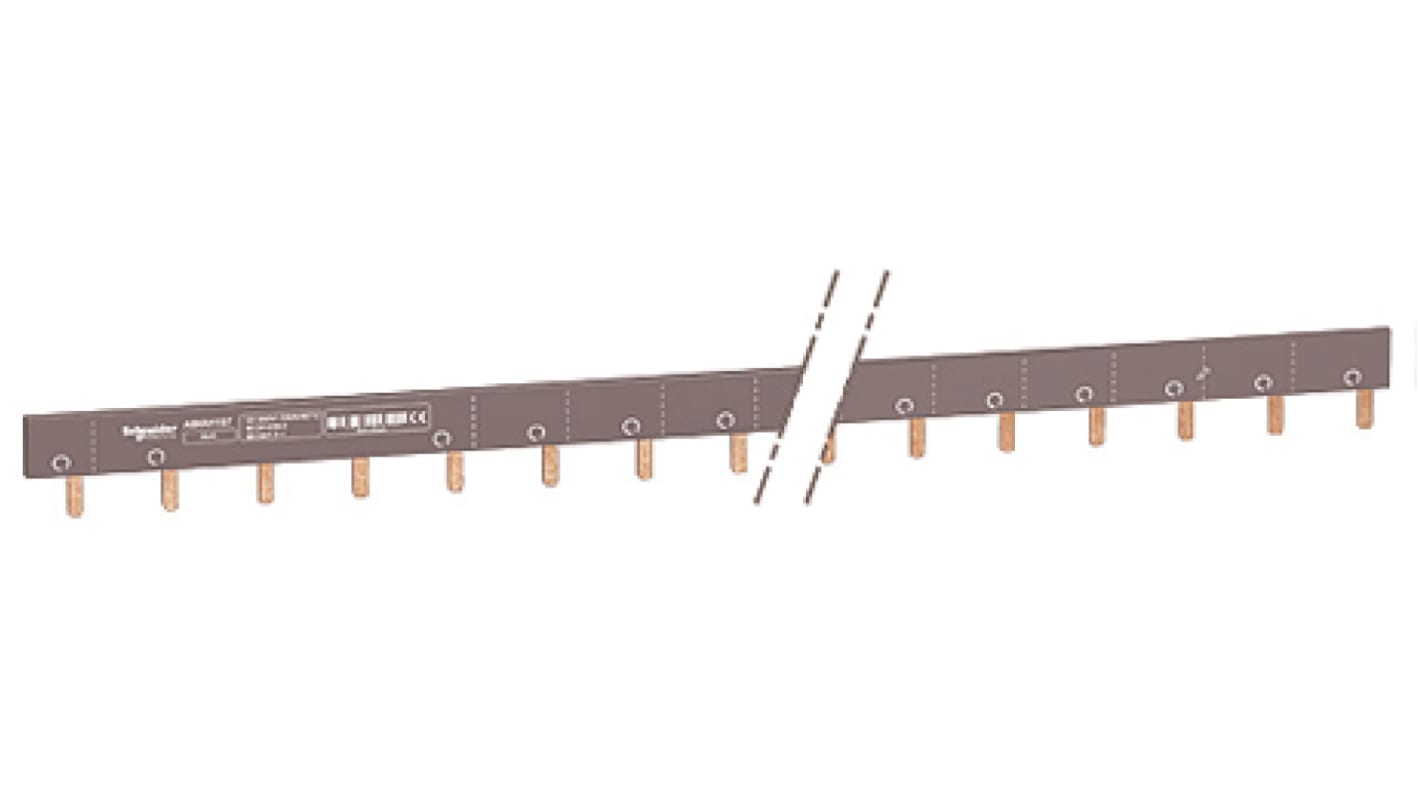 Schneider Electric Acti 9 1 Phase Busbar, 415V ac, 18mm Pitch