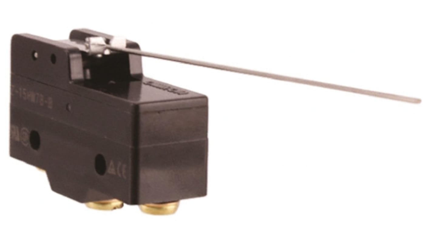 Omron Z Series Lever Limit Switch, NO/NC, IP00, SPDT, Thermosetting Resin Housing, 250V ac Max, 15A Max