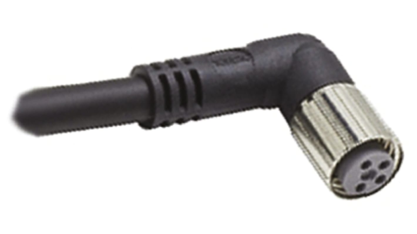 Omron Right Angle Female 3 way M8 to Unterminated Sensor Actuator Cable, 2m