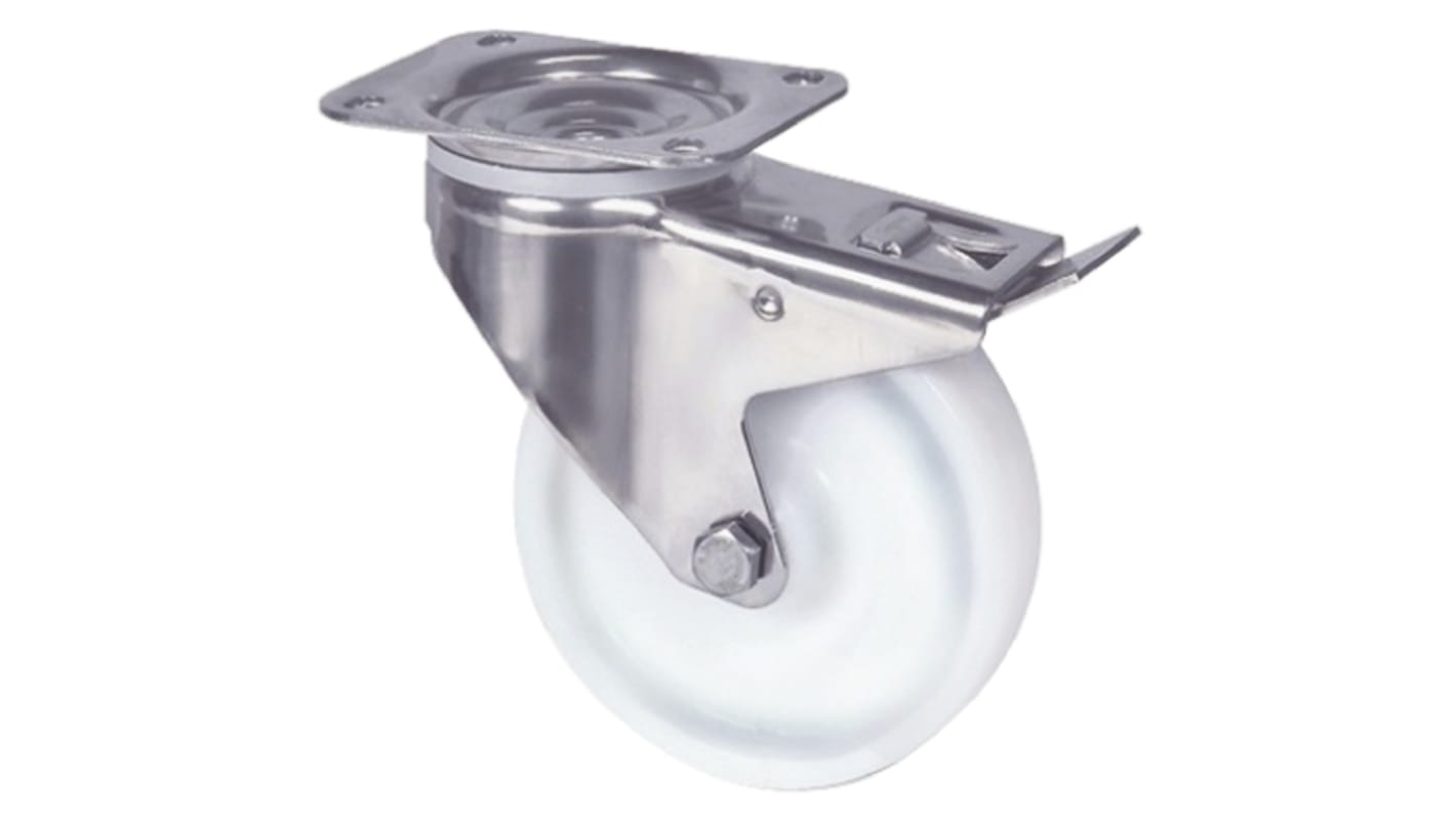 Tente Braked Swivel Castor Wheel, 200kg Capacity, 125mm Wheel