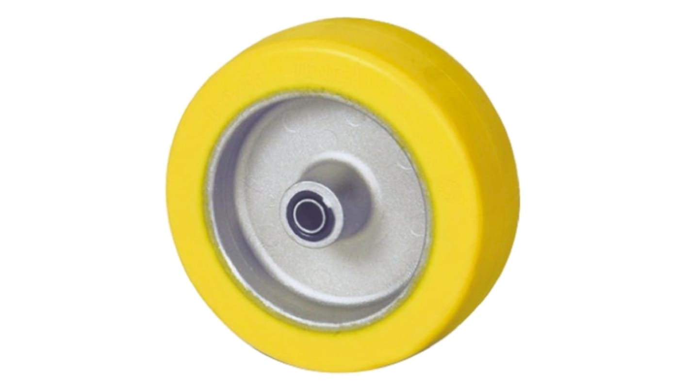 Tente Yellow Silicone Rubber Corrosion Resistant, Self Lubricating Bushing Trolley Wheel, 160kg