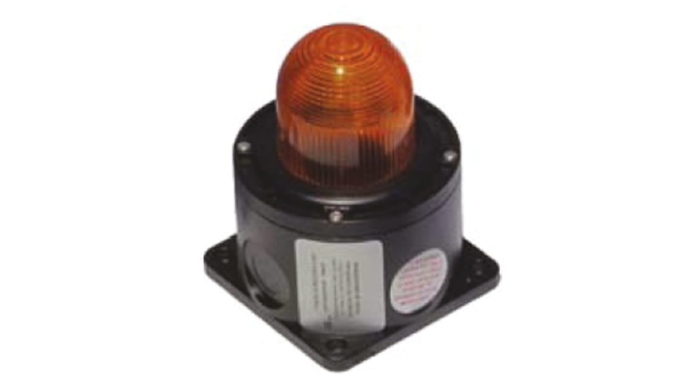 Moflash X 450 Series Amber Flashing Beacon, 100 → 240 V ac, Wall Mount, Xenon Bulb