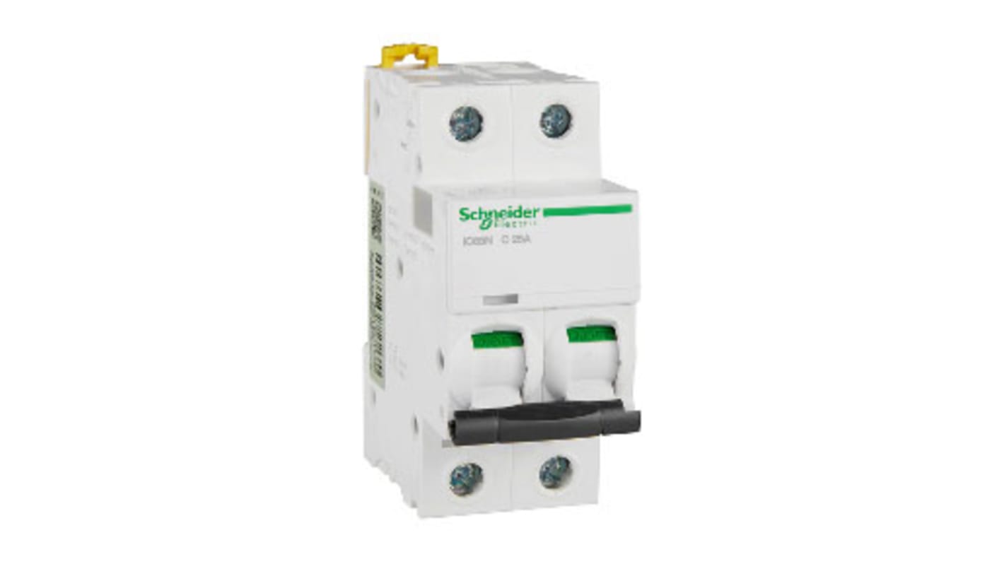 Schneider Electric C型MCB, 2P极, 6 kA分断, 25A, 400VAC, iC65N系列 iC65N 2P C25A