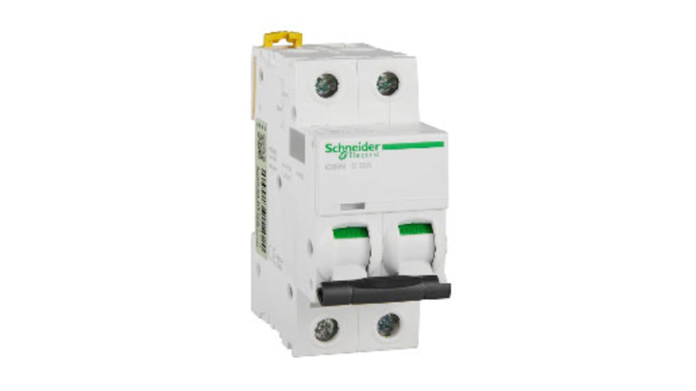 Schneider Electric C型MCB, 2P极, 6 kA分断, 32A, 400VAC, iC65N系列 iC65N 2P C32A