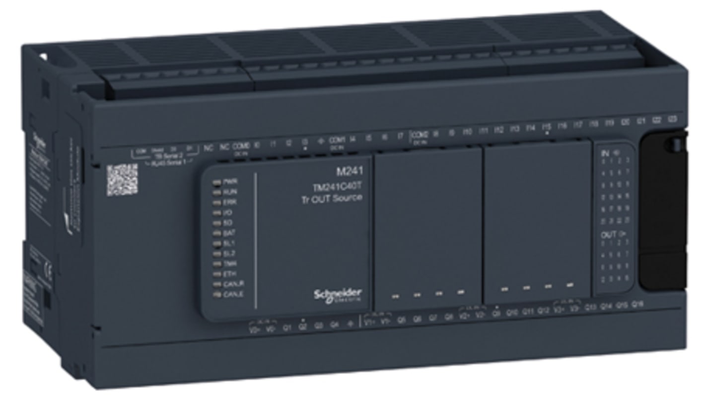 Rs-Online CPU PLC Schneider Electric Modicon M241 ingressi: 24 uscite: 16 40 I/O 24 V