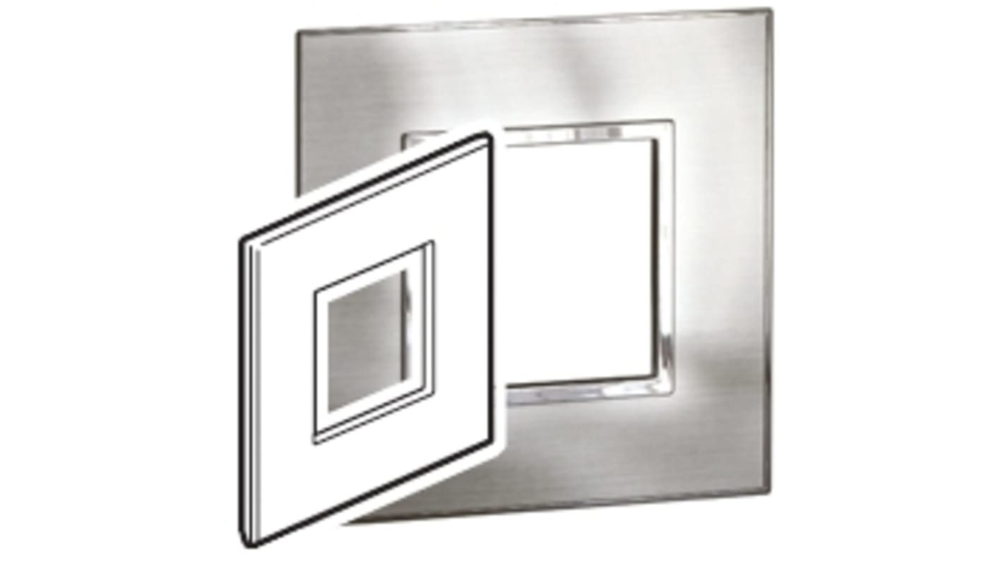 Placa Legrand 1 módulo Módulos Metal