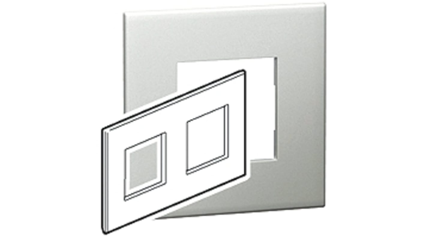 Legrand Silver 2 Gang Light Switch Cover