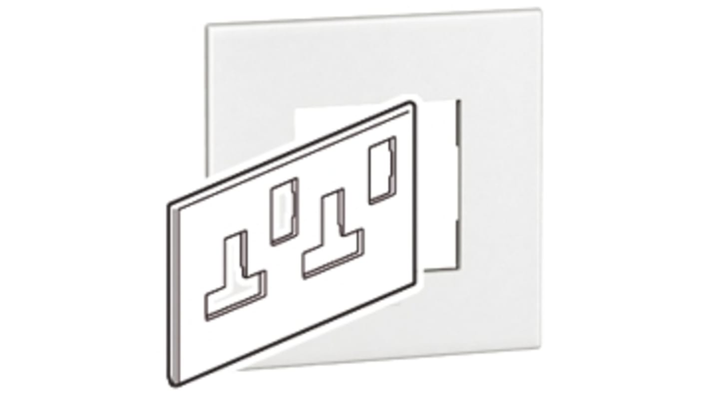 Legrand White 2 Gang Light Switch Cover