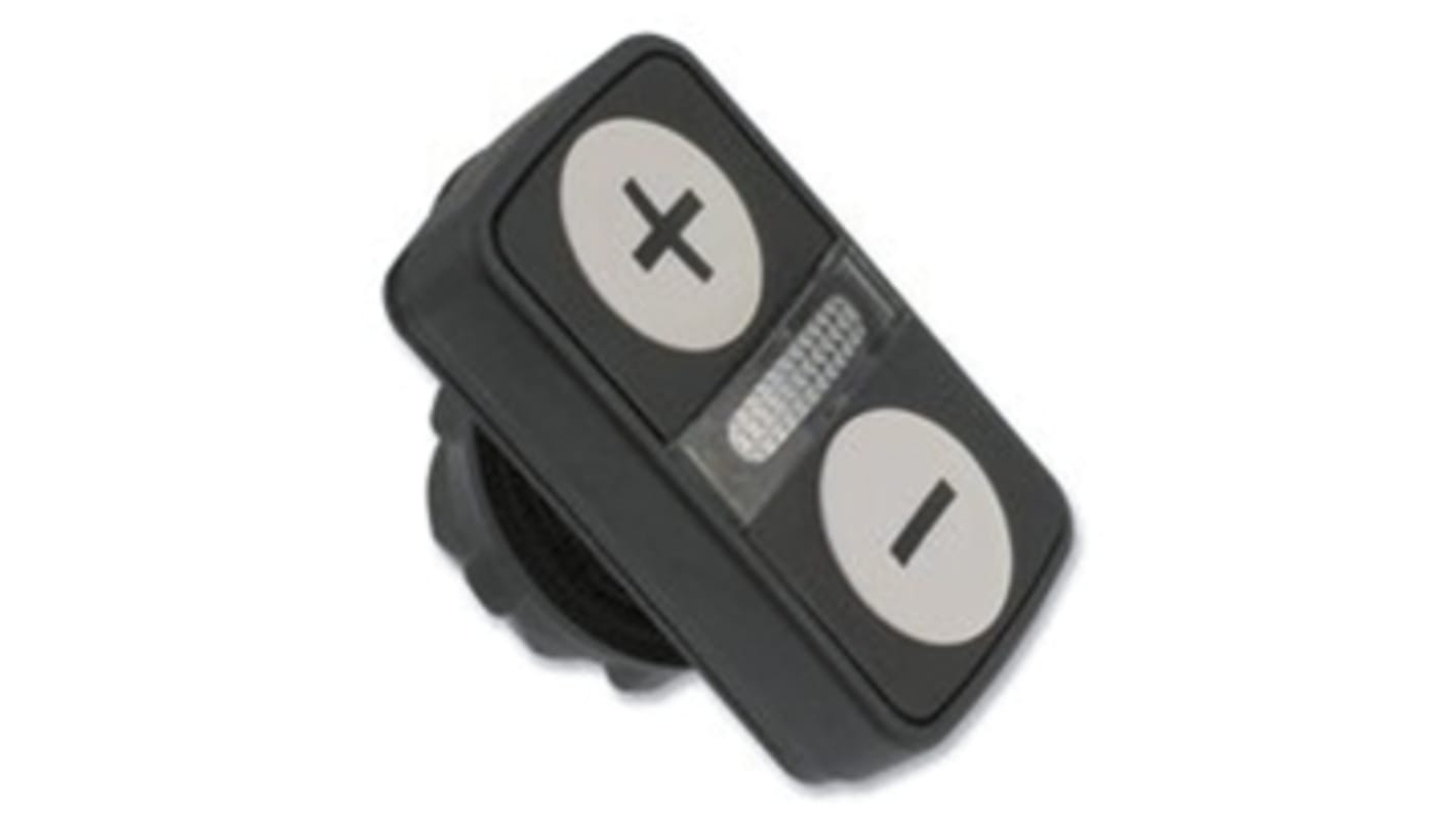 Schneider Electric Harmony XB5 Series Black, White Momentary Push Button Head, 22mm Cutout, IP66, IP67, IP69K