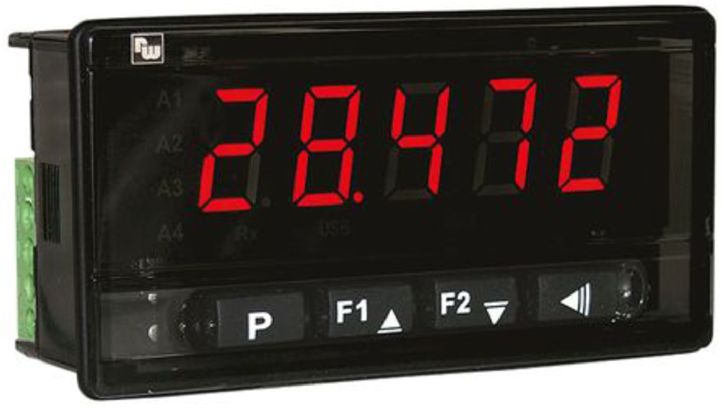 Wachendorff LED Process Indicator for Current, Thermocouples, Thermoresistance, Voltage, 45.5mm x 93mm