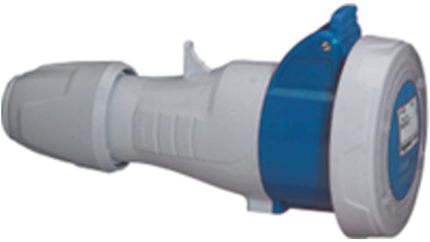 Legrand, P17 Tempra Pro IP66, IP67 Blue Cable Mount 2P + E Industrial Power Socket, Rated At 16A, 230 V