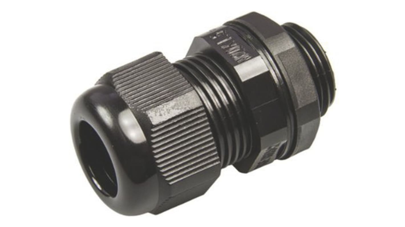 RS PRO Black Nylon Cable Gland, PG16 Thread, 10mm Min, 14mm Max, IP68