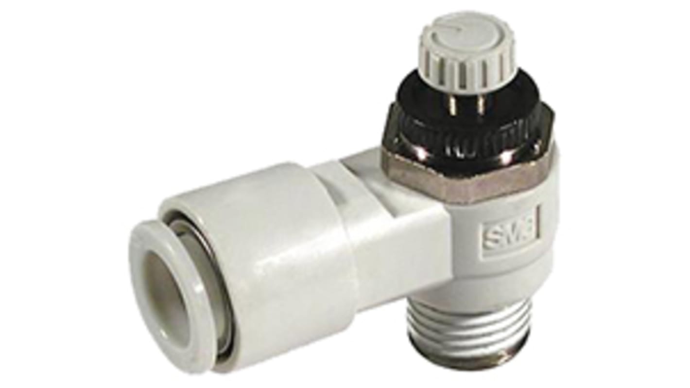 SMC AS Series Threaded Flow Controller, M3 x 0.5 Inlet Port x 1/8in Tube Outlet Port