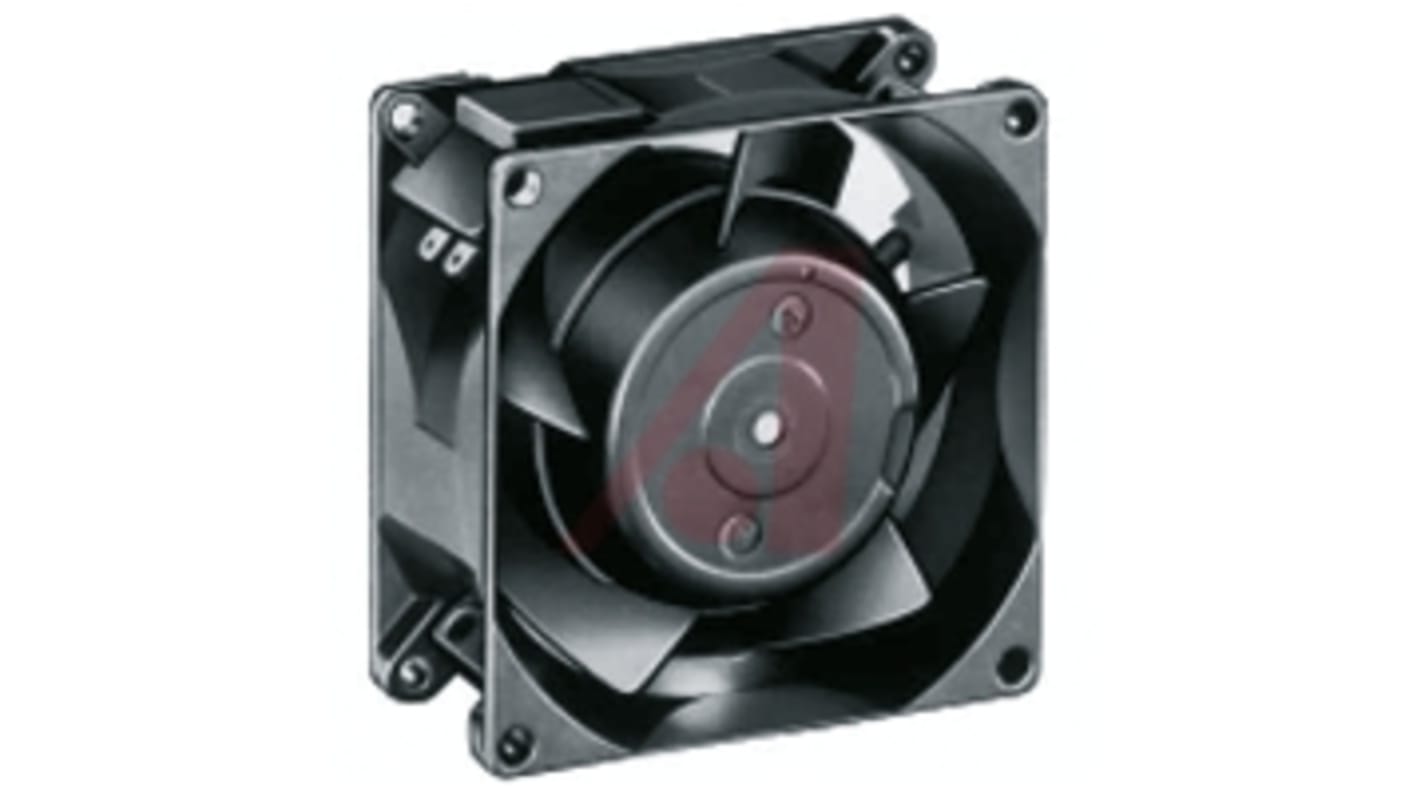 ebm-papst 8000 A Series Axial Fan, 115 V ac, AC Operation, 57m³/h, 11W, 80 x 80 x 38mm