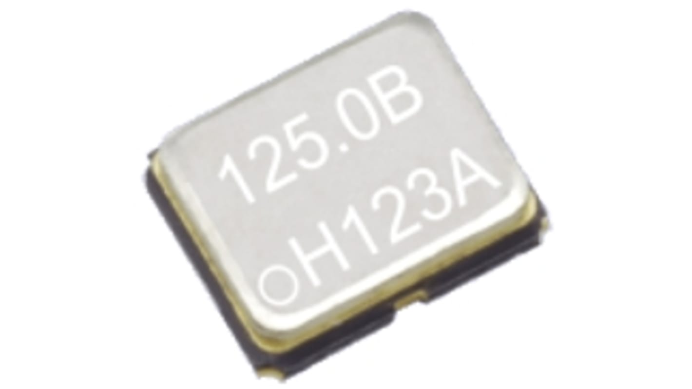 Epson, 125MHz Crystal Oscillator CMOS, 4-Pin SMD X1G003931000412