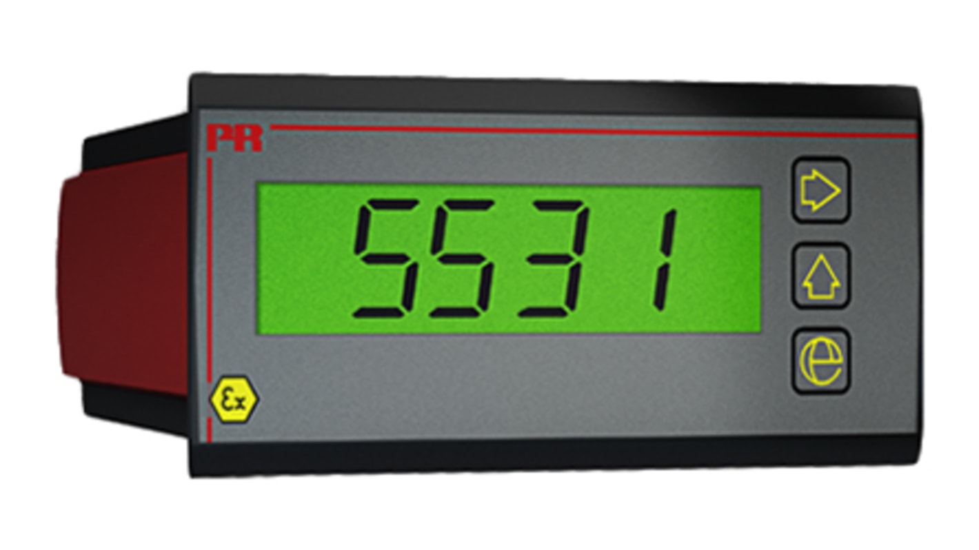 PR Electronics 5500 LCD Digital Panel Multi-Function Meter, 44.5mm x 91.5mm