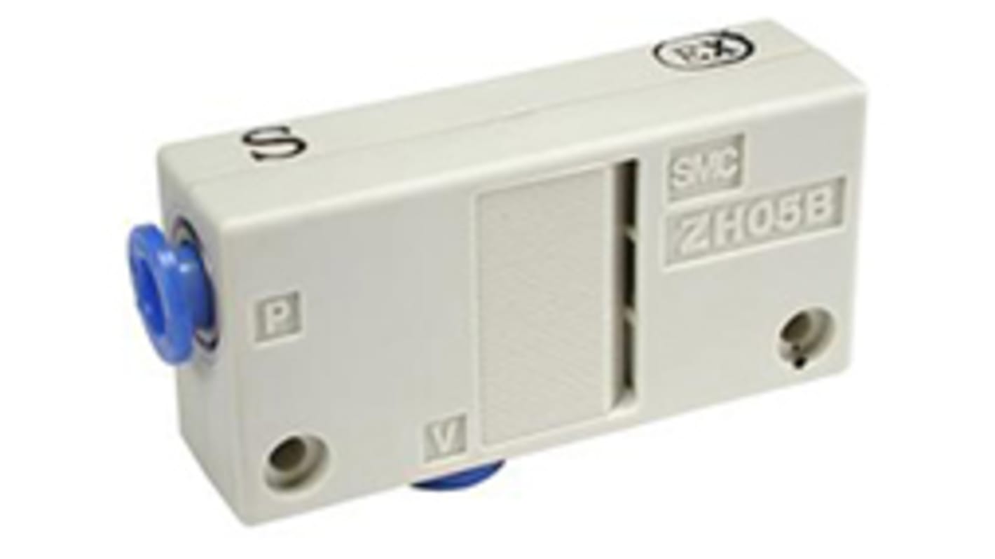 SMC Vacuum Ejector, 20mm nozzle , -88kPa 85L/min, ZH series