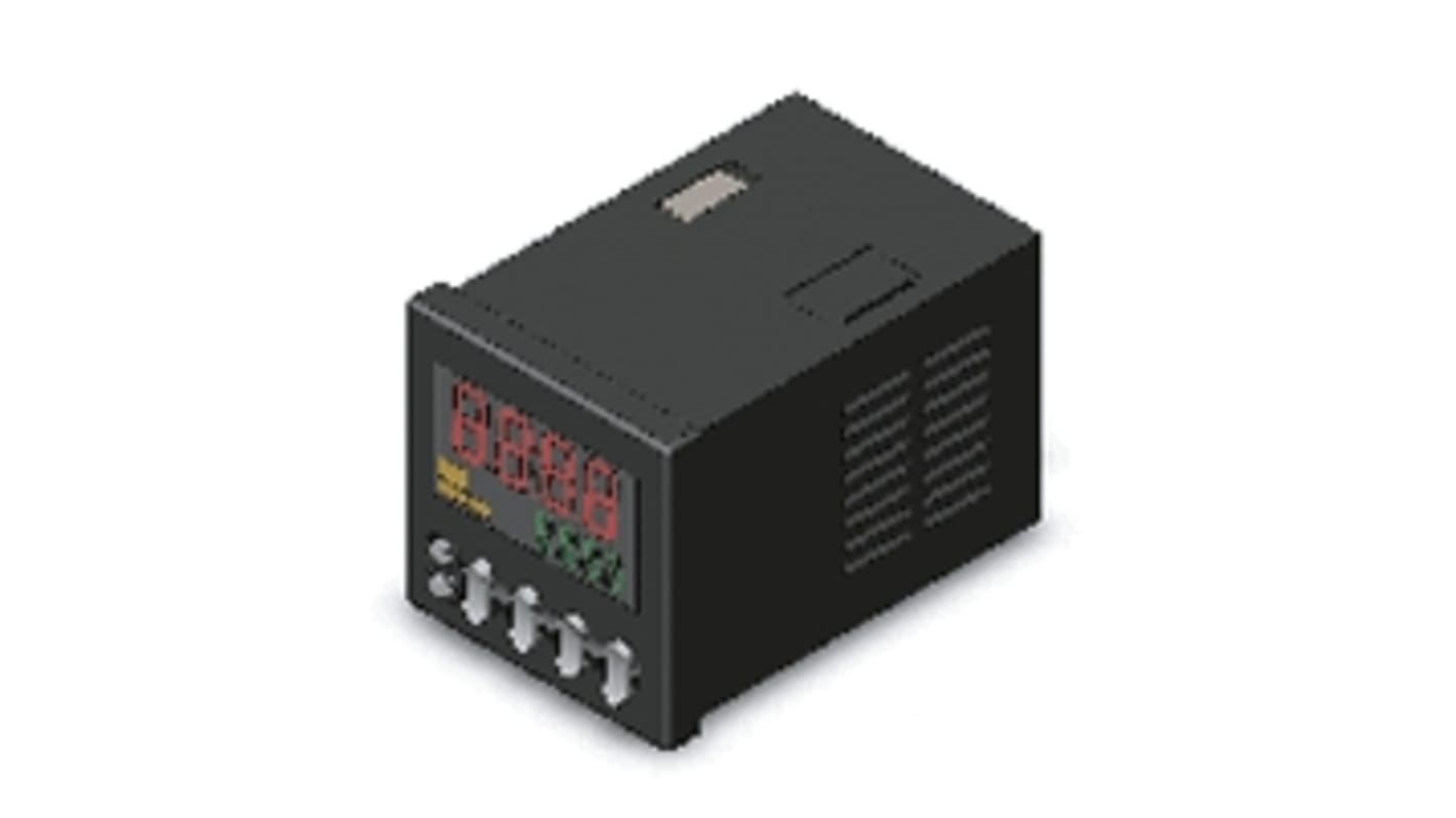 Omron H7CX Counter, 4 Digit, 10kHz, 24 V dc, 12 → 24 V ac