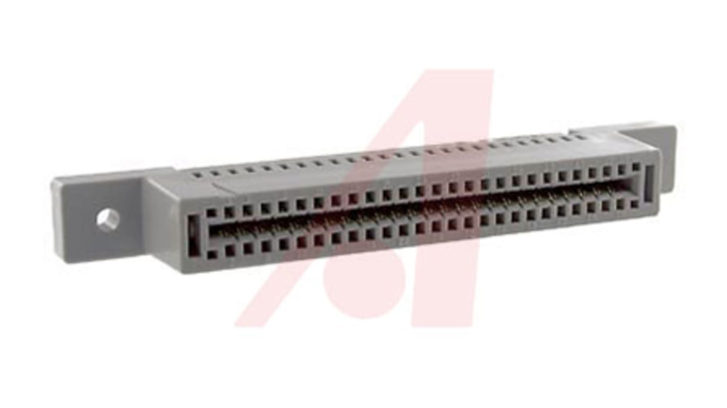 3M 3000 Series Right Angle Female Edge Connector, Through Hole Mount, 50-Contacts, 2.54mm Pitch, 2-Row, IDC Termination