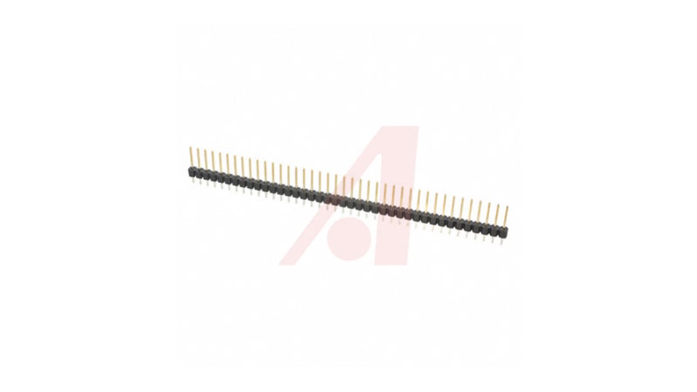 3M 2300 Series Straight Through Hole Pin Header, 40 Contact(s), 2.54mm Pitch, 1 Row(s), Unshrouded