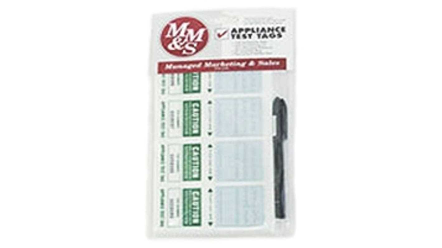 Protag PAT Testing Label, For Use With Emona Portable Appliance Tester