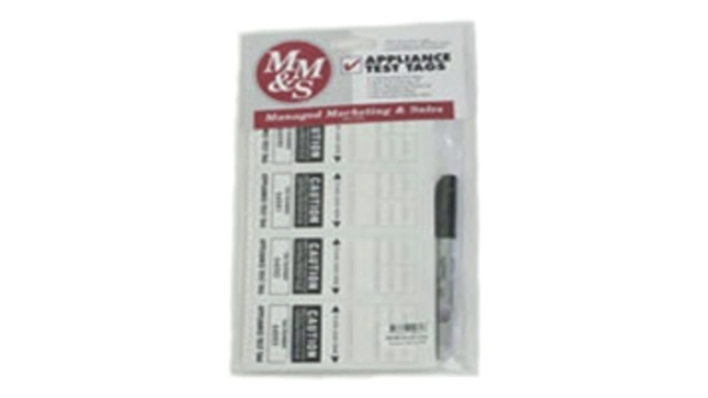 Protag PAT Testing Label, For Use With Emona Portable Appliance Tester