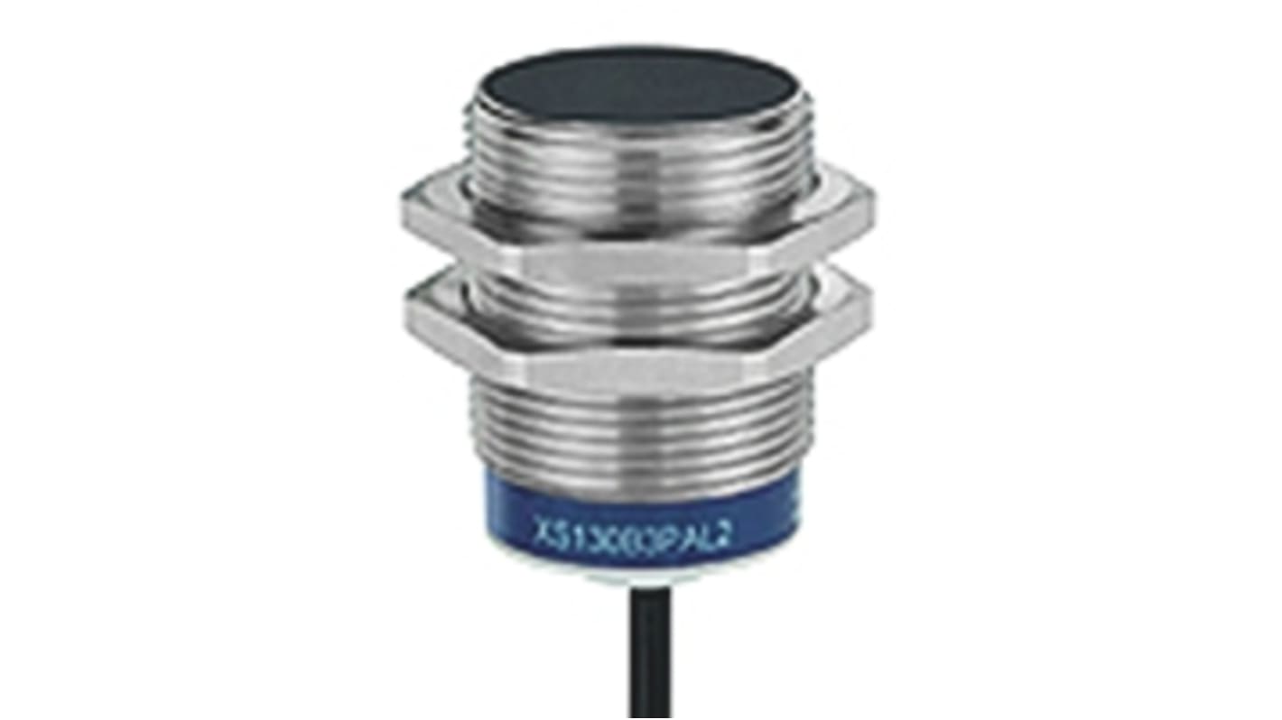 Telemecanique Sensors Inductive Threaded Barrel Proximity Sensor, M30, 15 mm Detection, NPN NO, 12 → 24 V dc