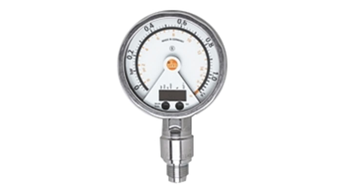 ifm electronic Pressure Sensor, -50mbar Min, 50mbar Max, Analogue + PNP-NO/NC Programmable Output, Relative Reading