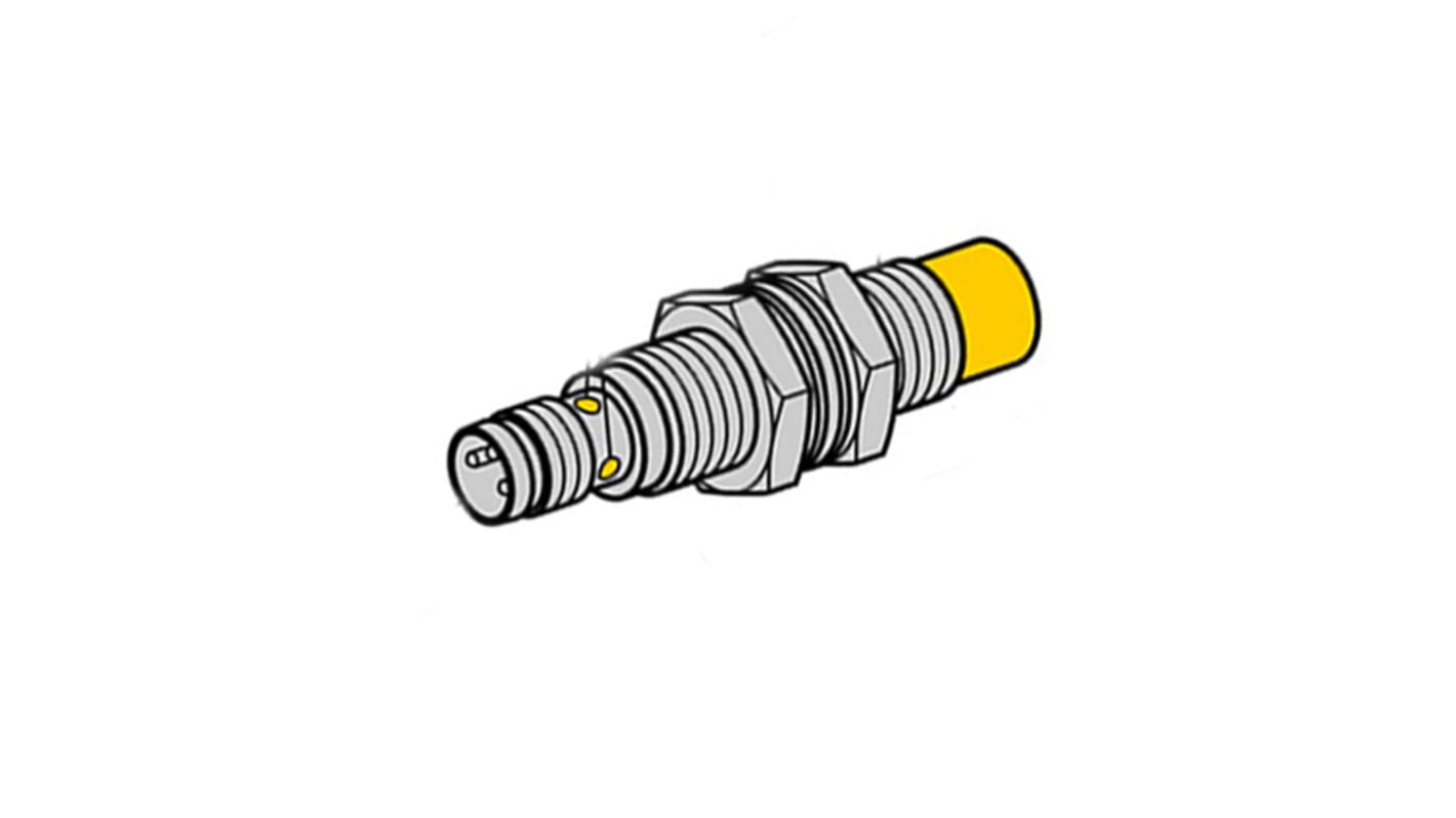 Turck Inductive Barrel-Style Proximity Sensor, M8 x 1, 10 mm Detection, NPN Output, 10 → 30 V dc, IP68