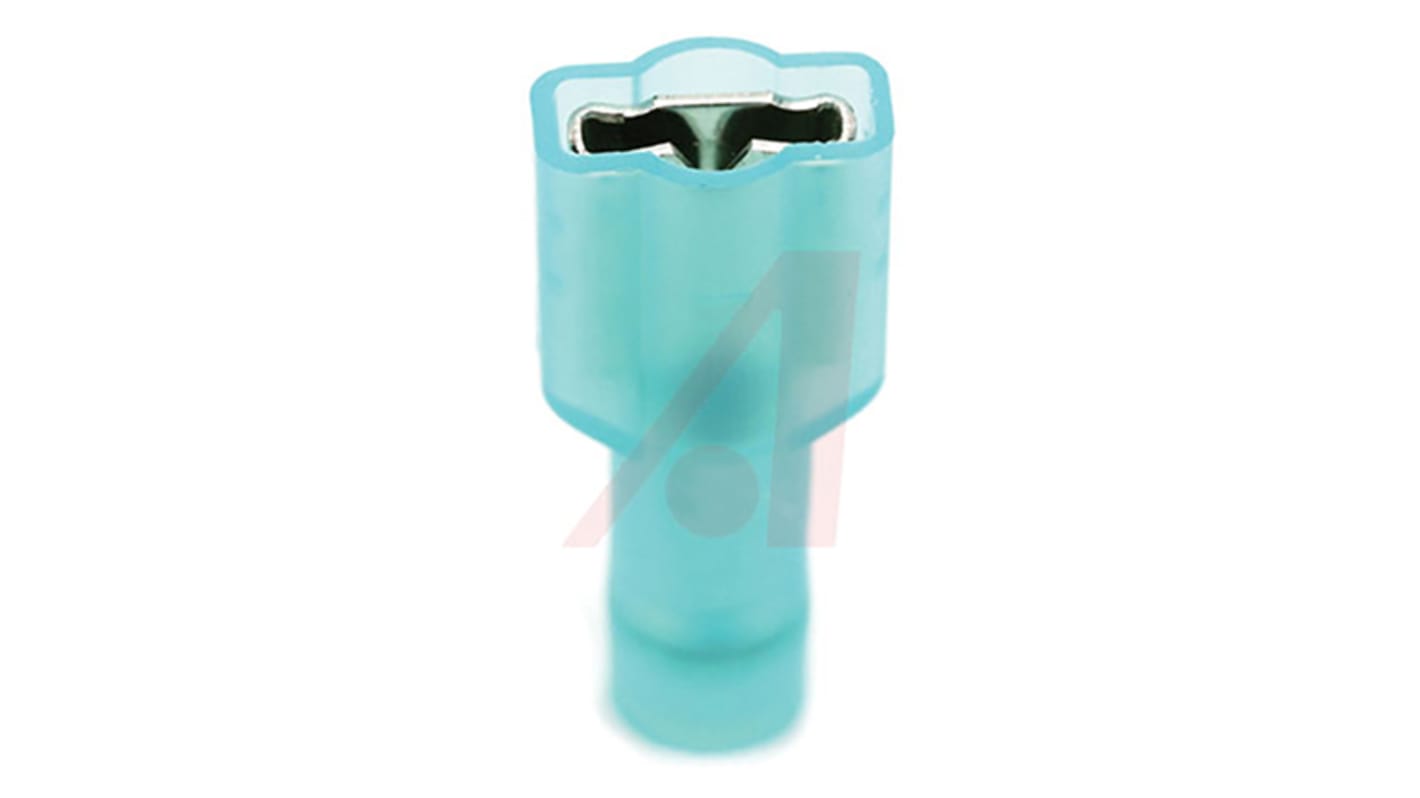 3M FD1 Blue Insulated Female Spade Connector, Receptacle, 0.187 x 0.02in Tab Size