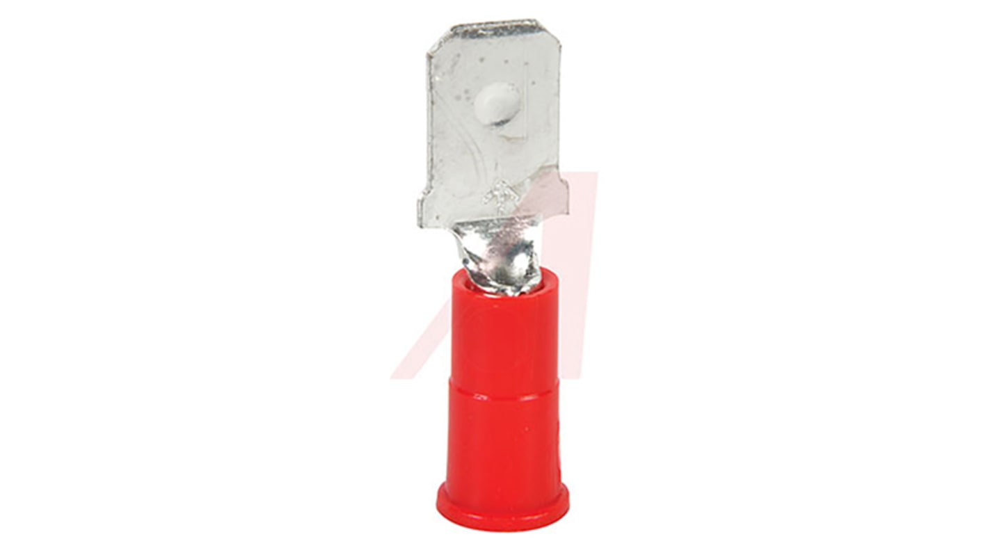 3M MTV Red Insulated Male Spade Connector, Tab, 0.25 x 0.032in Tab Size