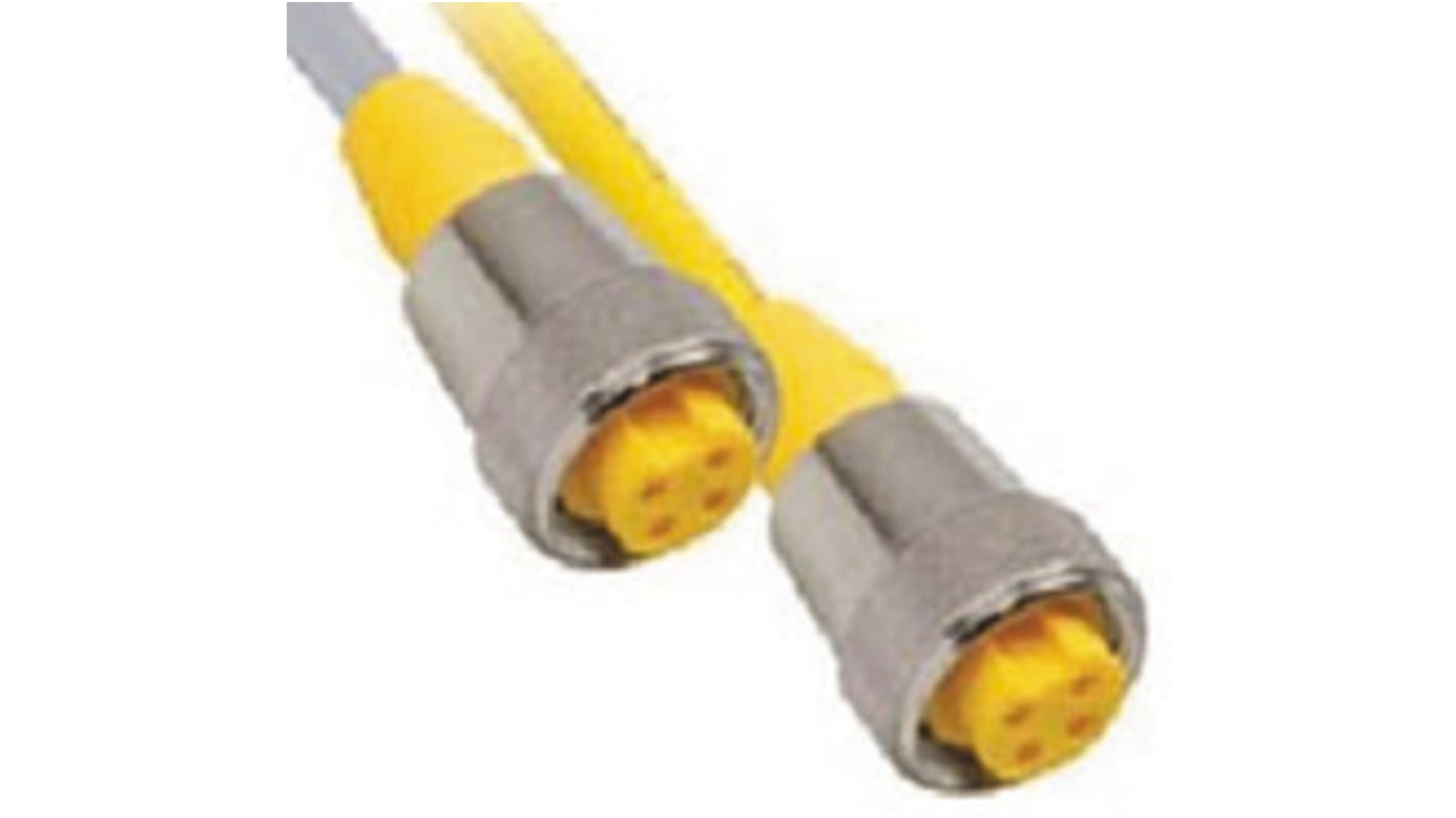 Turck Straight Female 4 way 7/8 in Circular to Unterminated Sensor Actuator Cable, 10m