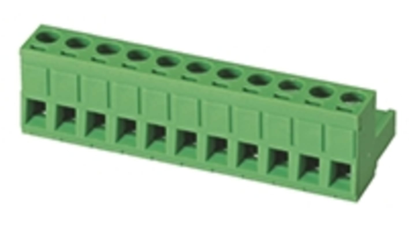 RS PRO, 5mm Pitch, 11 Way, , Pluggable Terminal Block, Plug, Through Hole, Screw Termination