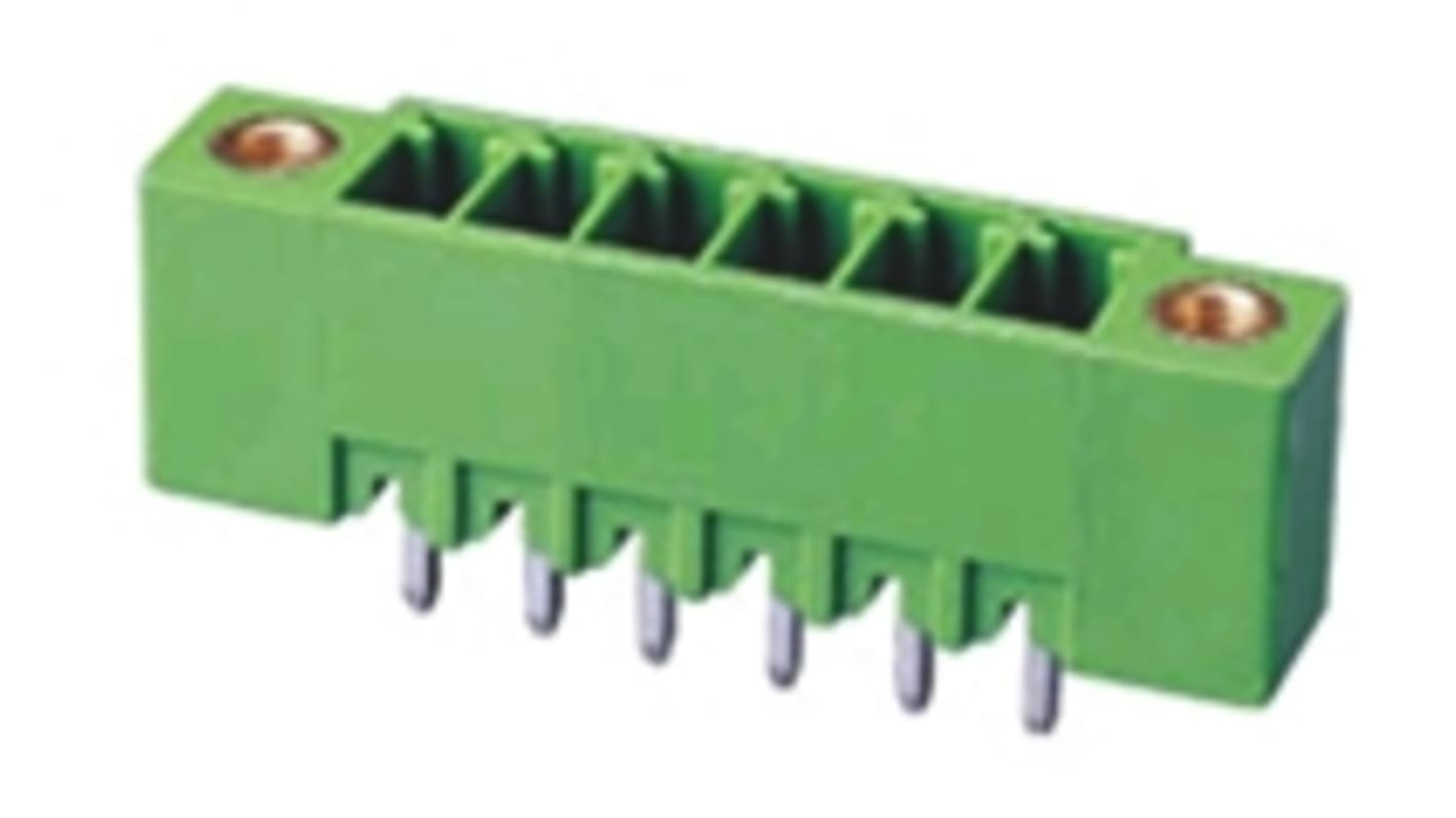 RS PRO 3p插拔式接线端子 直向排针, 3.81mm间距, 14.0A, 320.0 v, THT安装, 焊接端接