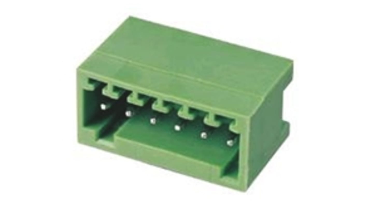 RS PRO, 3.81mm Pitch, 4 Way, Right Angle, Pluggable Terminal Block, Header, Through Hole, Solder Termination