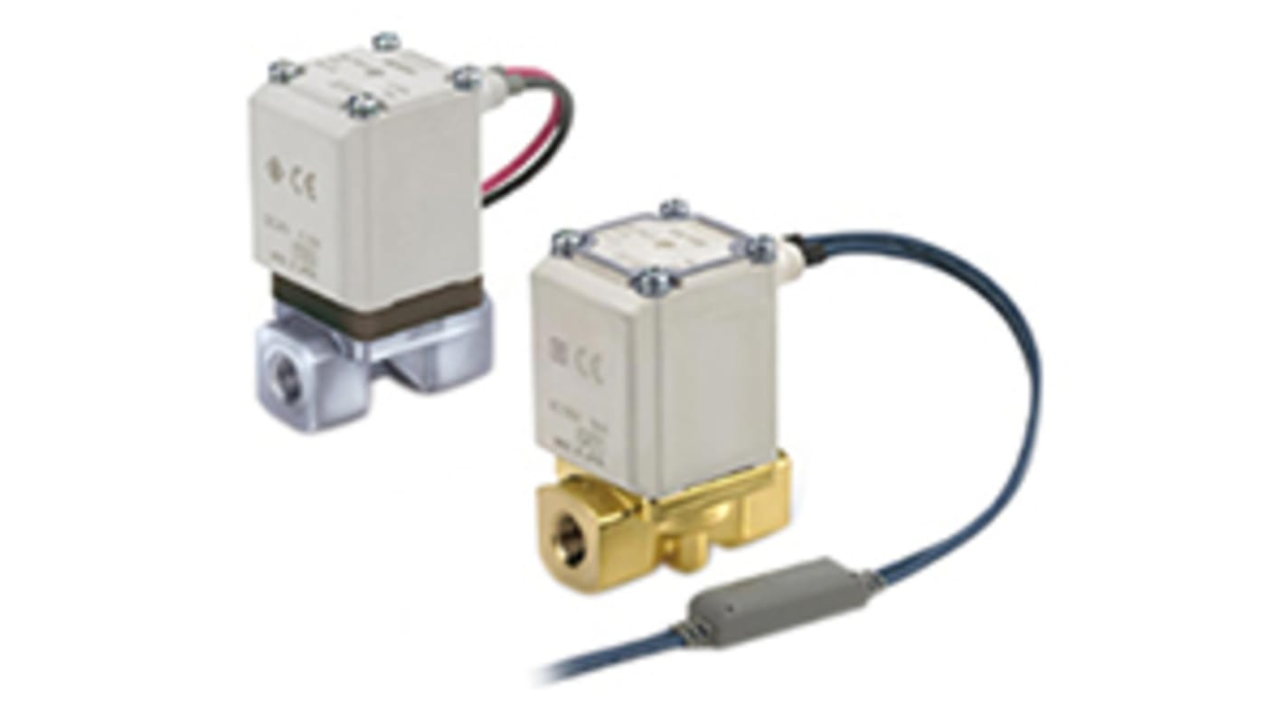 SMC ソレノイドバルブ, 24 V dc, ポート数:2, 3/8インチ SMC ソレノイドバルブ, 24 V dc, ポート数:2, 3/8インチ