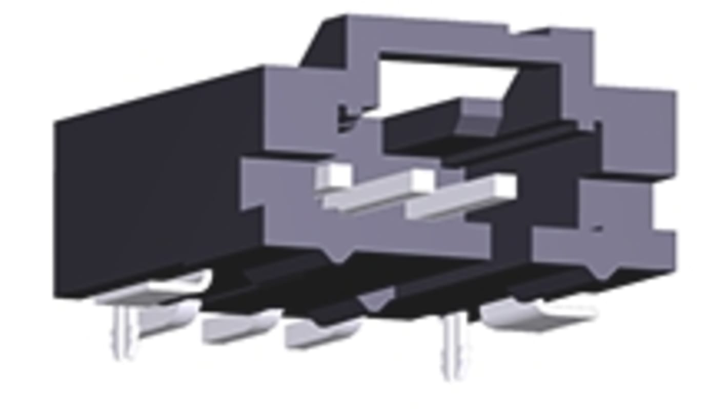 TE Connectivity AMPMODU MTE Series Right Angle Surface Mount PCB Header, 3 Contact(s), 2.54mm Pitch, 1 Row(s), Shrouded