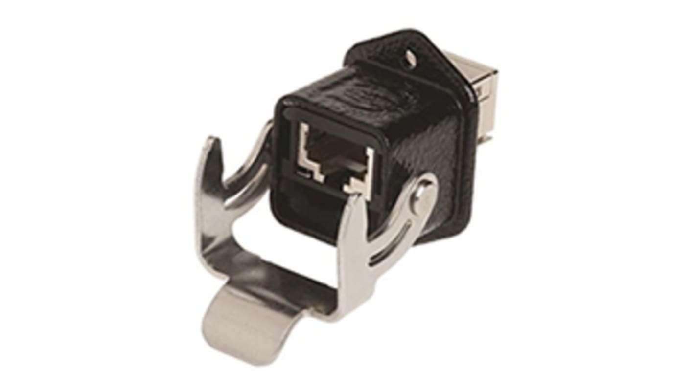 HARTING Han 3A RJ45 Series Female RJ45 Connector, Panel Mount, Cat6 Straight 8 -Way
