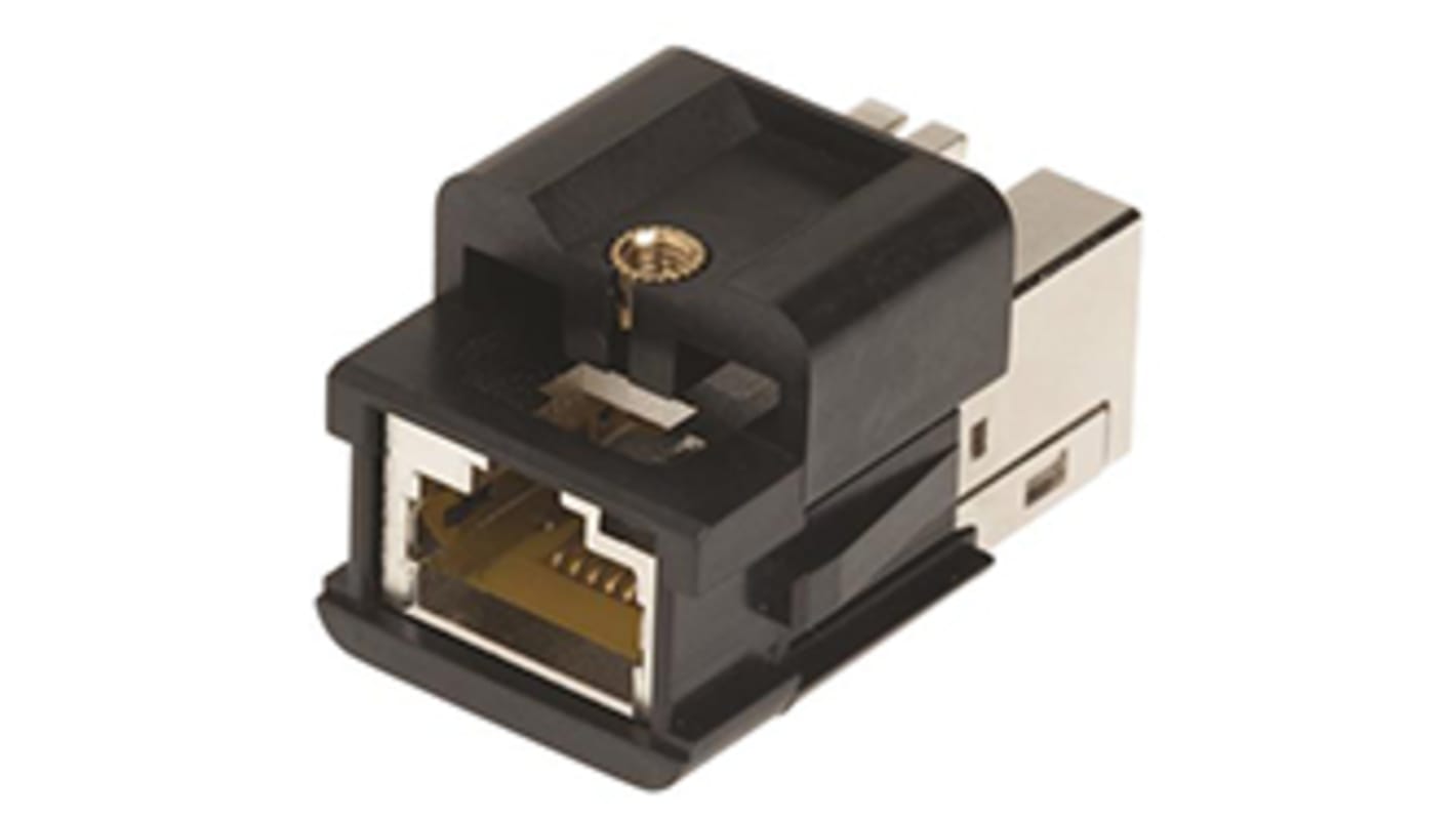 HARTING HAN 3A Series Female RJ45 Connector, Panel Mount, Cat6 Straight 8 -Way