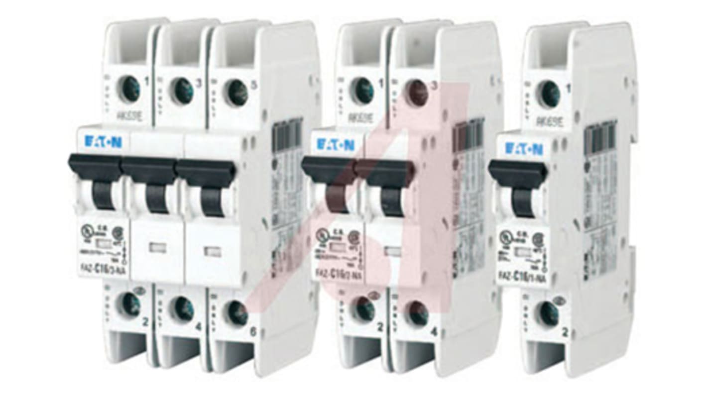Eaton C型MCB, 3极, 10 kA分断, 6A, 240 → 415VAC