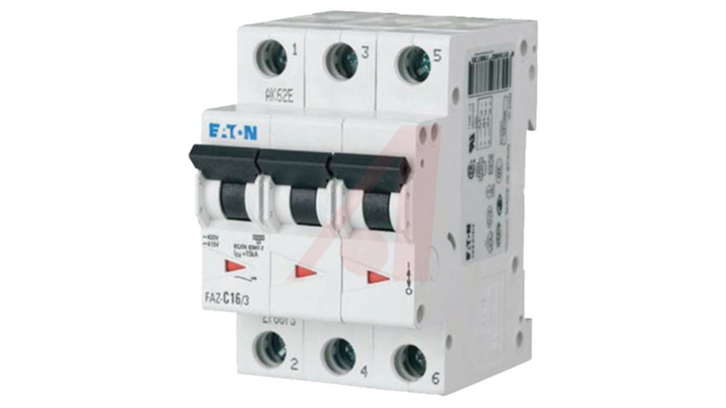 Eaton MCB Leitungsschutzschalter Typ D, Pol 3 13A 240 → 415V, Abschaltvermögen 10 kA xEffect DIN-Schienen-Montage