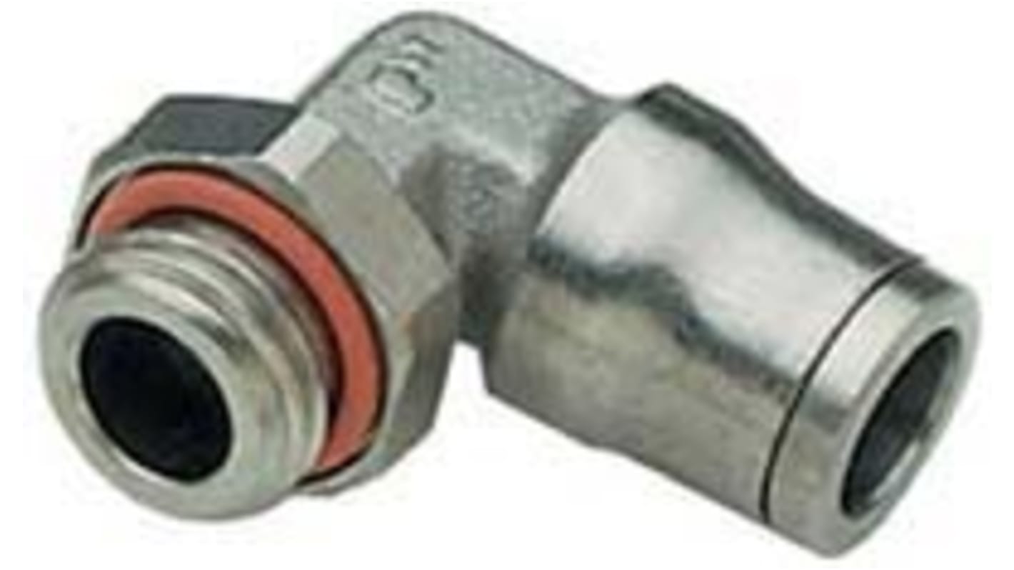 Legris LF3600 Series Elbow Threaded Adaptor, G 3/8 Male to Push In 8 mm, Threaded-to-Tube Connection Style