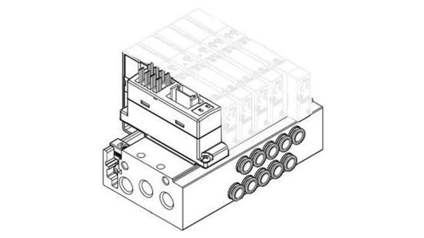 SMC Serie SS5Y, ADC Pneumatik Anschlussplatte, 4-Stationen