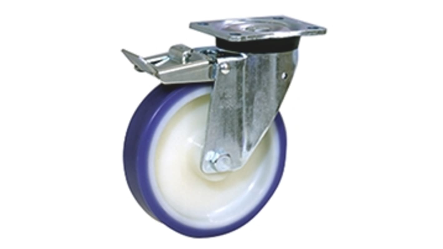 LAG Braked Swivel Castor Wheel, 450kg Capacity, 200mm Wheel